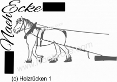 Aufkleber Rückepferd / Holzrücken 1 