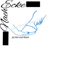 Aufkleber Huf und Hand 1 