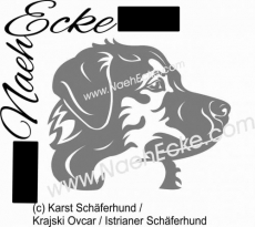 Aufkleber Istrianer Schäferhund, Krajski Ovcar, Karst Schäferhund 