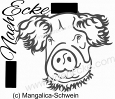 Aufkleber Mangalica-Schwein 