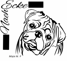 Aufkleber Mops Nr. 09
