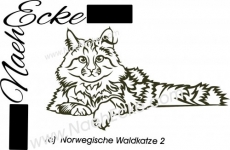 Aufkleber Norwegische Waldkatze 2 