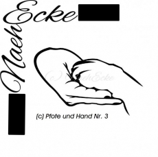 Aufkleber Hand & Pfote 3 