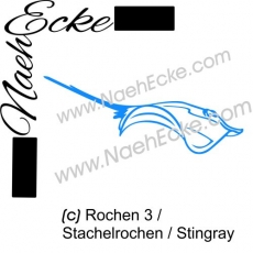 Aufkleber Rochen 3 / Stachelrochen / Stingray 