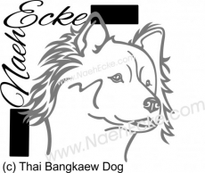 Aufkleber Thai Bangkaew Dog 