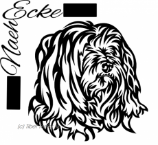 Aufkleber Tibet Terrier Nr. 1 