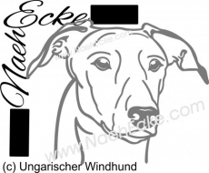 Aufkleber Ungarischer Windhund / Magyar Agar 