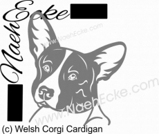 Aufkleber Welsh Corgi Cardigan 