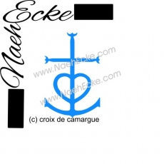 Aufkleber croix de camargue / Liebe, Glaube, Hoffnung 