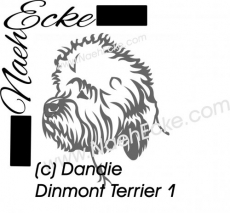 Aufkleber Dandie Dinmont Terrier 1 