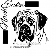 Aufkleber Englischer Mastiff 1 