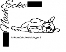 Aufkleber Französische Bulldogge 02