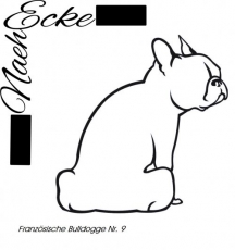 Aufkleber Französische Bulldogge 09