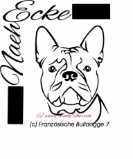 Aufkleber Französische Bulldogge 07