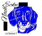 Aufkleber Dackel 07 Rauhaardackel