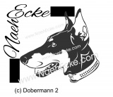 Aufkleber Dobermann 2