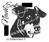 Aufkleber Dobermann 3