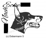 Aufkleber Dobermann 5