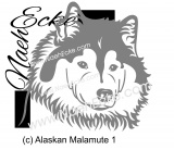 Aufkleber Alaskan Malamute 1