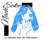 Aufkleber Basset bleu de Gascogne