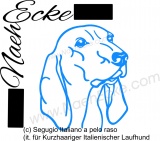 Sticker Segugio Italiano a pelo raso ( Kurzhaariger Italienischer Laufhund) 