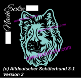 Aufkleber Altdeutscher Schäferhund 3