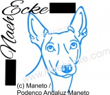 Aufkleber Maneto / Podenco Andaluz Maneto