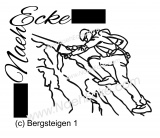 Aufkleber Bergsteigen 1