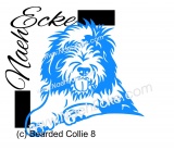 Aufkleber Bearded Collie 8