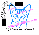 Aufkleber Abessiner Katze 1