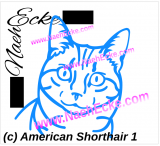 Aufkleber American Shorthair 1