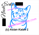 Aufkleber Asian Katze 1