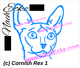 Aufkleber Cornish Rex