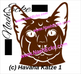 Aufkleber Havana Katze 1