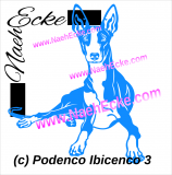 Aufkleber Podenco Ibicenco 3