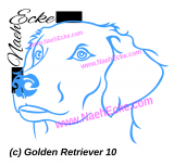 Aufkleber Golden Retriever 10