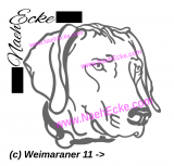 Aufkleber Weimaraner 11