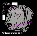 Aufkleber Weimaraner 11