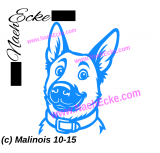 Sticker Malinois 10-15