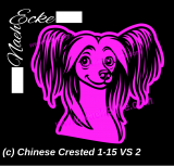 Aufkleber Chinesischer Schopfhund 1-15