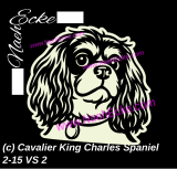 Aufkleber Cavalier King Charles Spaniel 2-15