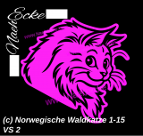 Sticker Norwegian Forest Cat 1-15
