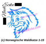 Aufkleber Norwegische Waldkatze 1-15