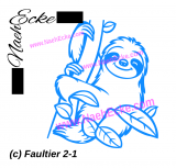 Aufkleber Faultier 2-15