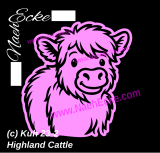Aufkleber Kuh 23-15 Highland Cattle