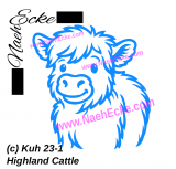 Aufkleber Kuh 23-15 Highland Cattle