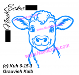 Aufkleber Kuh 6-15 Grauvieh Kalb