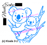 Aufkleber Koala 3-15