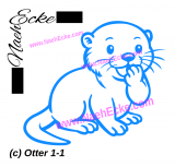 Aufkleber Otter 1-15