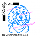 Aufkleber Goldendoodle 5-15